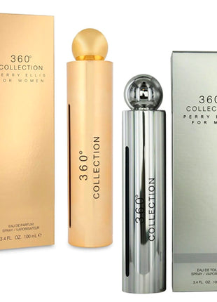 Combo Perry Ellis 360° Collection EDT 100ml Men - 360COLLECTIONMEN + Perry Ellis 360 Collection Women EDP 100 ml. Dama - 101276