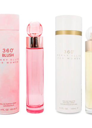 Combo Perry Ellis 360 Blush EDP Perfume For Women 100ml - PEBLUSHR + Perry Ellis 360° tradicional Woman EDT 100 ml - 844061000599