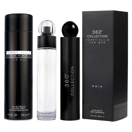 Combo Perry Ellis 360 Collection Noir EDT 100 ml. Caballero - 360NOIR + Perry Ellis 360 Reserve EDT 100 ml Caballero - PE6552