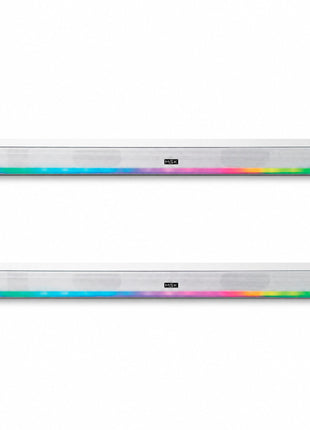 Combo Misik 2 Barras de sonido Portátiles de 37” Bluetooth, con luz LED y entrada HDMI, blanco - MSB510