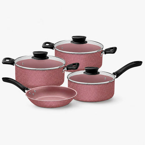 Tramontina Batería de cocina Linz 28299308 marrón en aluminio con antiadherente Starflon Max 7 piezas