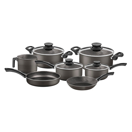 Tramontina Batería de Cocina Paris 11 piezas 28599602 en aluminio con revestimiento antiadherente Starflon Max Plomo