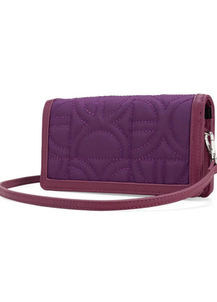 Cloe Cartera Flap Grande Doble Función Textil 2BICV25341MOR. Color Morado. Dama