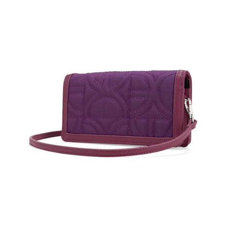 Cloe Cartera Flap Grande Doble Función Textil 2BICV25341MOR. Color Morado. Dama
