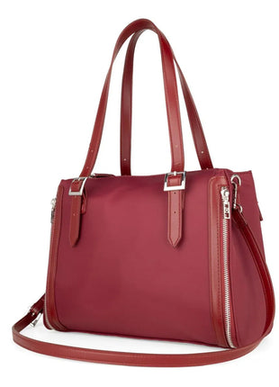 Cloe Bolsa Satchel Grande Textil 2BLCI24740TIN. color Rojo Tinto. Dama