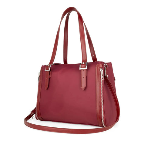 Cloe Bolsa Satchel Grande Textil 2BLCI24740TIN. color Rojo Tinto. Dama