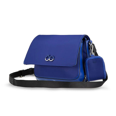 Cloe Bolsa Satchel Mediana Textil Con Monedero 2BLCI24765AZU. Color Azul. Dama