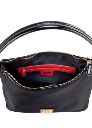 Cloe Bolsa Hobo Grande Mod 2BLCI25358NEG Con Herraje Color Negro. Dama
