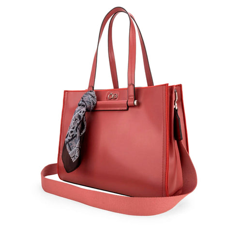 Cloe Bolsa Satchel Grande Mod 2BLCO25107TAN Con Mascada Color Tan. Dama
