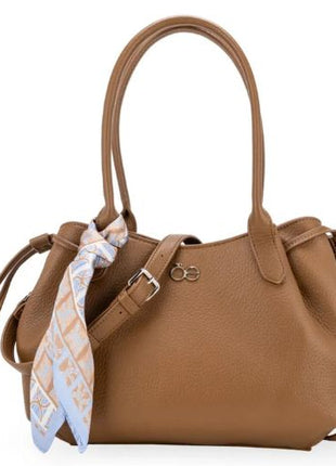Cloe Bolsa Satchel Mediana Con Mascada Color Camel 2BLCP26175CAM