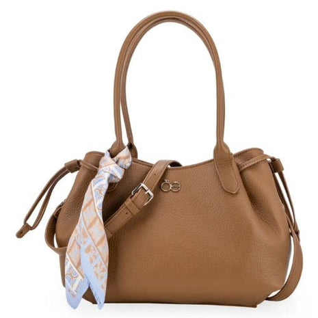 Cloe Bolsa Satchel Mediana Con Mascada Color Camel 2BLCP26175CAM