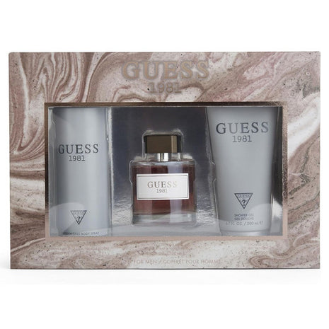 Guess Set 3 piezas 1981 edt 100 ml, Shower Gel 200 ml y Desodorante spray 226 ml Caballero
