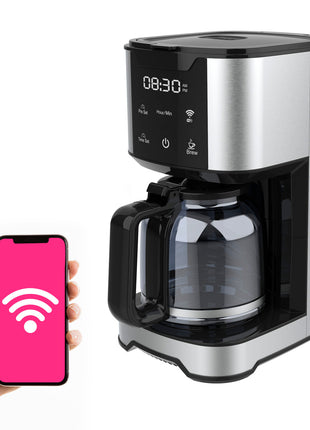 Cafetera de goteo 12 tazas programable WiFi 402020092 Pink Garlic