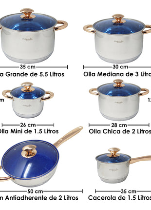 Batería de Cocina Siberia 12 piezas 402020111 Aquila