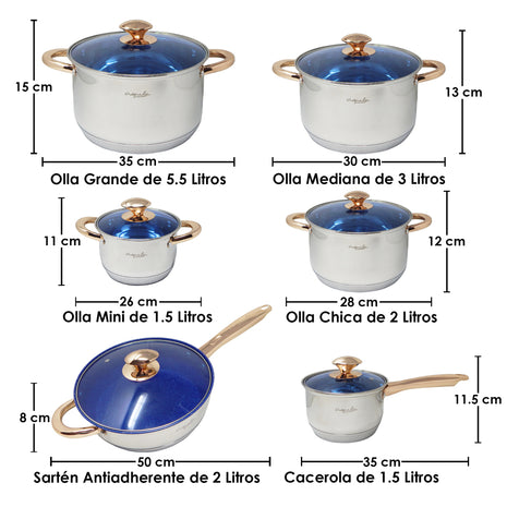 Batería de Cocina Siberia 12 piezas 402020111 Aquila