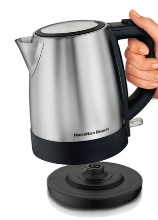 Hamilton Beach tetera Mod. 40998, color: plata, capacidad de 1 ltr