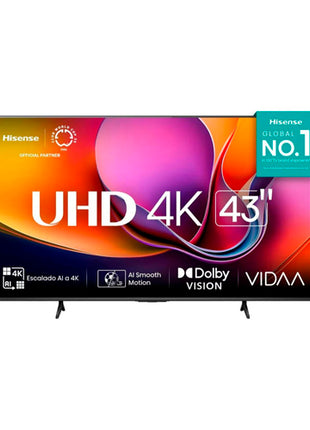 Hisense Televisión Pantalla 43’’ Pulgadas Smart TV 4k UHD 43A65NV