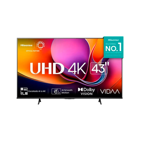 Hisense Televisión Pantalla 43’’ Pulgadas Smart TV 4k UHD 43A65NV