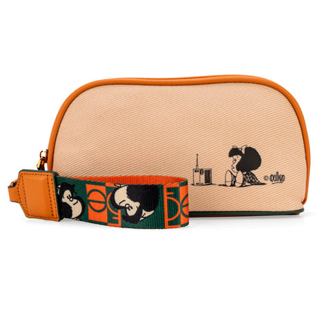 Cloe Cosmetiquera i25 524 ocre /cierre sencillo grande. Dama