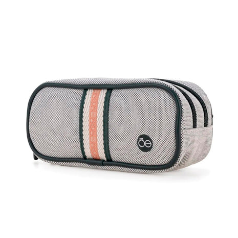 Cloe Neceser Cosmetiquera o25 163 verde /cierre doble mediano. Unisex