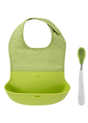 Oxo babero enrollable y cuchara Mod. 6169500 color: verde