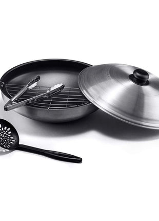 Lamex wok freidor Mod. 6555-5, color: plata, de 36cm