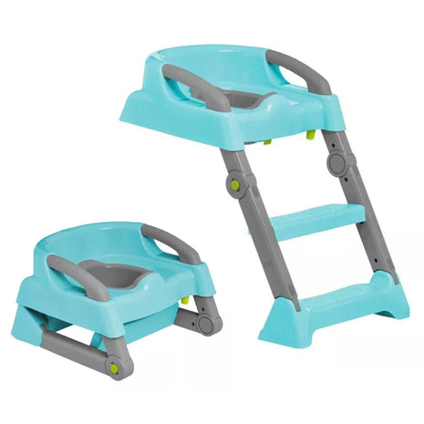 Prinsel bañito entrenador Mod. 6702, color: azul potty escalera 2 en 1