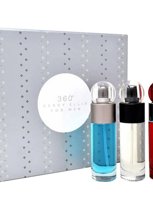 Perry Ellis Set Trio 360 Men edt 30 ml, 360 Red edt 30 ml y Reserve edt 30 ml. Caballero