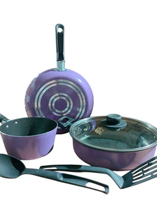 Ekco Batería de cocina 70010247 lila de 6 piezas hecha de aluminio
