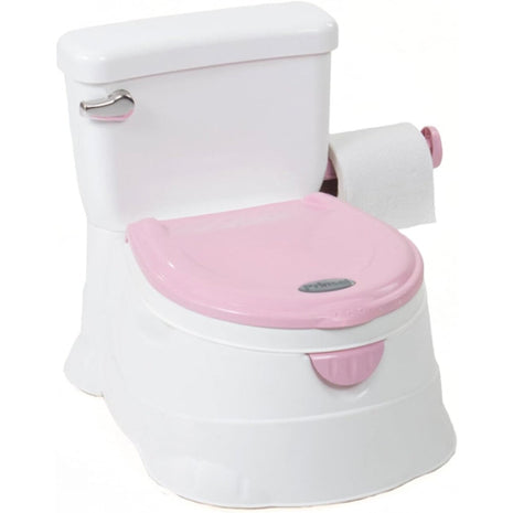 Prinsel Baño entrenador mini toilet 7007 rosa palanca con sonidos y portarollo integrado