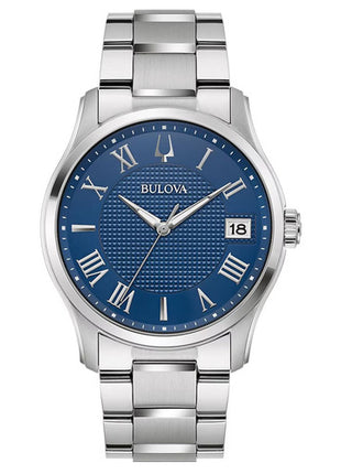Bulova reloj Mod. 96B386, color: acero con azul, para caballero