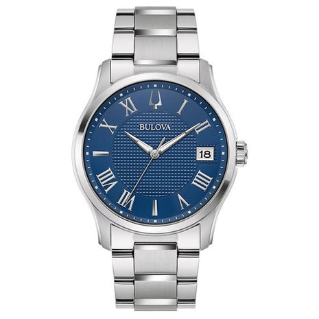 Bulova reloj Mod. 96B386, color: acero con azul, para caballero