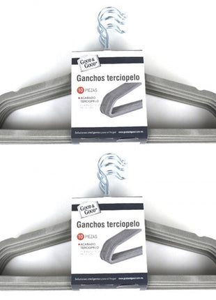 Set de 20 ganchos gris claro 97094-GC Good & Good