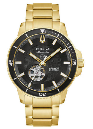 Bulova reloj Mod. 97A174, color: dorado con negro, para caballero