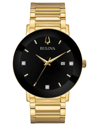 Bulova reloj Mod. 97D116, color: dorado con negro, para caballero