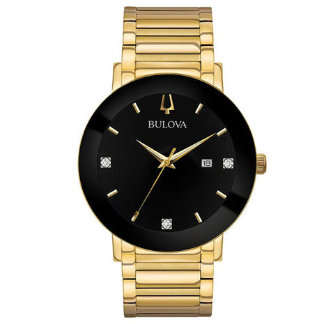 Bulova reloj Mod. 97D116, color: dorado con negro, para caballero