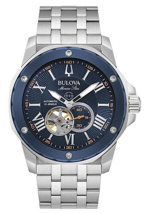 Bulova reloj Mod. 98A302, color: acero con azul, para caballero