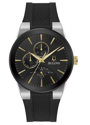Bulova reloj Mod. 98C146, color: negro con acero, para caballero