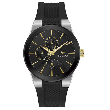 Bulova reloj Mod. 98C146, color: negro con acero, para caballero