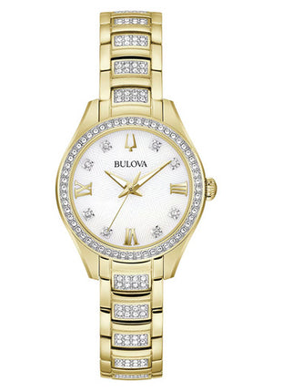 Bulova reloj Mod. 98L306, color: dorado, para dama