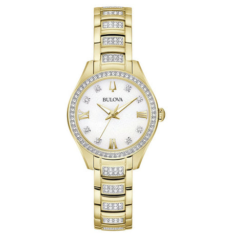 Bulova reloj Mod. 98L306, color: dorado, para dama
