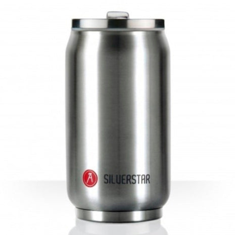 Termo con popote Can It de 280ml plata Les Artistes