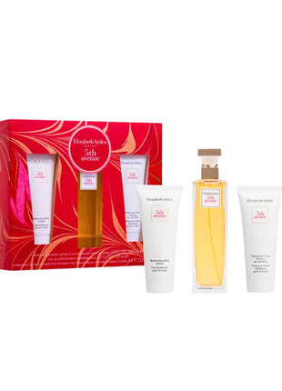 Elizabeth Arden Set 3 pzas 5Th Avenue edp 125 ml + body lotion 100 ml + cream cleanser 100 ml. Dama