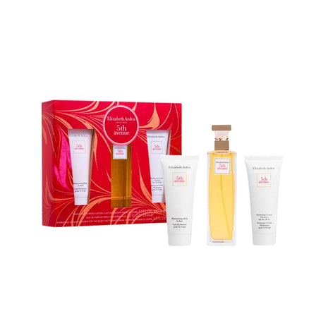 Elizabeth Arden Set 3 pzas 5Th Avenue edp 125 ml + body lotion 100 ml + cream cleanser 100 ml. Dama