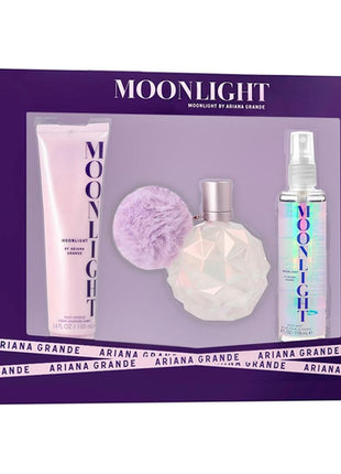 Ariana Grande Set 3 Pzas Moonlight edp 100 ml + Body Souffle100 ml + Body Mist 118 ml. Dama