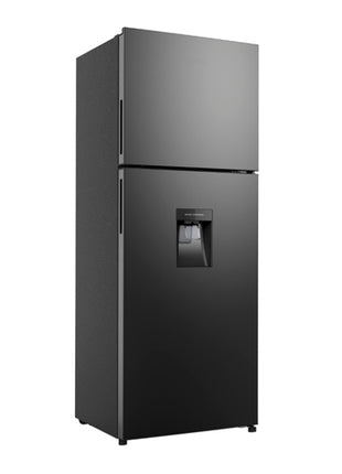 Aucma Refrigerador 11 pies cúbicos Top Mount ARTMF11XXHXD negro con despachador de agua