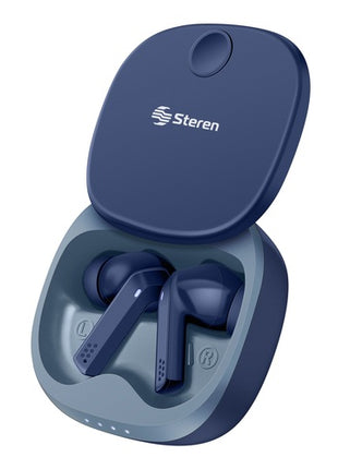Steren audífonos bluetooth Mod. AUD-7800AZ, color: azul, touch true wireless con enviromental noise cancelling