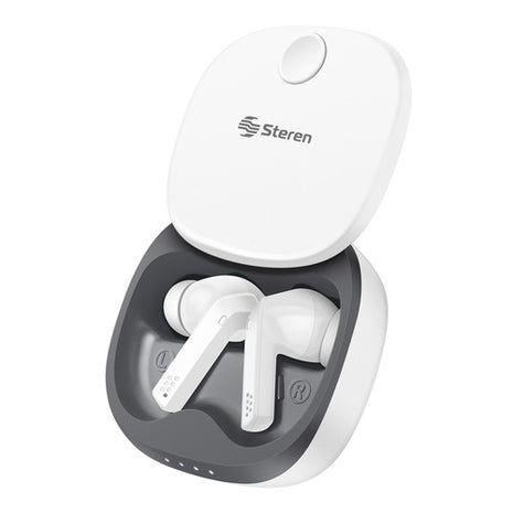 Steren audífonos bluetooth Mod. AUD-7800BL, color: blanco, touch true wireless con enviromental noise cancelling