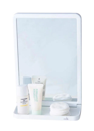 Namaro Design Espejo succión BA-445791 blanco con repisa