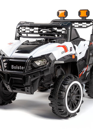 Bolster Montable eléctrico 4x4 BM-MOD918-B blanco tumbaburros con control remoto